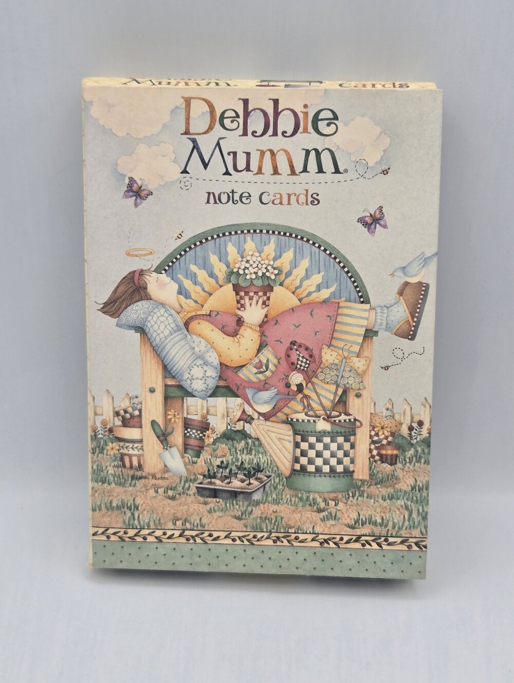 Debbie Mumm "Garden Angel" Blank Note Cards Vintage Cottagecore